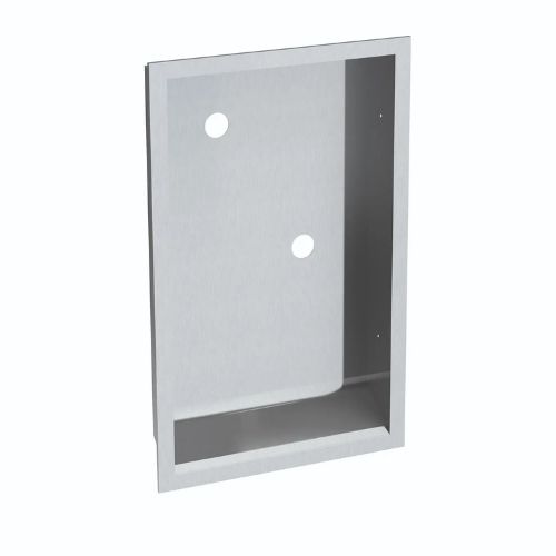 White Sloan Optima Air hand dryer mounted on a gray tiled restroom wall.