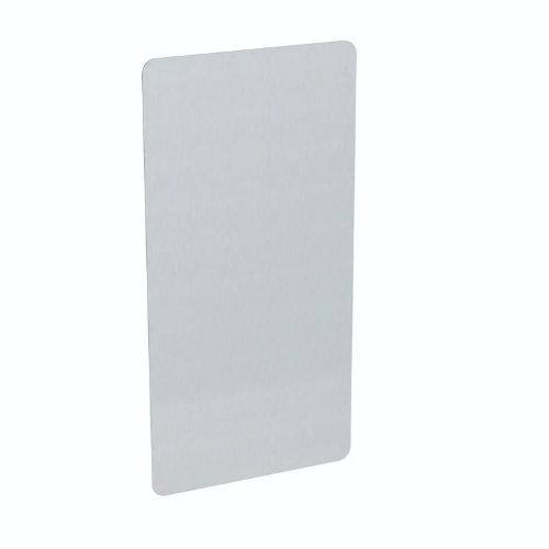Two recessed wall boxes with stainless steel panels for Sloan hand dryers.