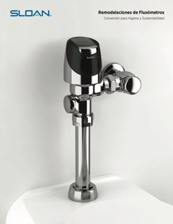 Sloan chrome-finished flushometer with a modern and functional design, ideal for remodeling projects. Its technology enhances hygiene and promotes sustainability by optimizing water usage, offering a perfect balance of efficiency, aesthetics, and durability.