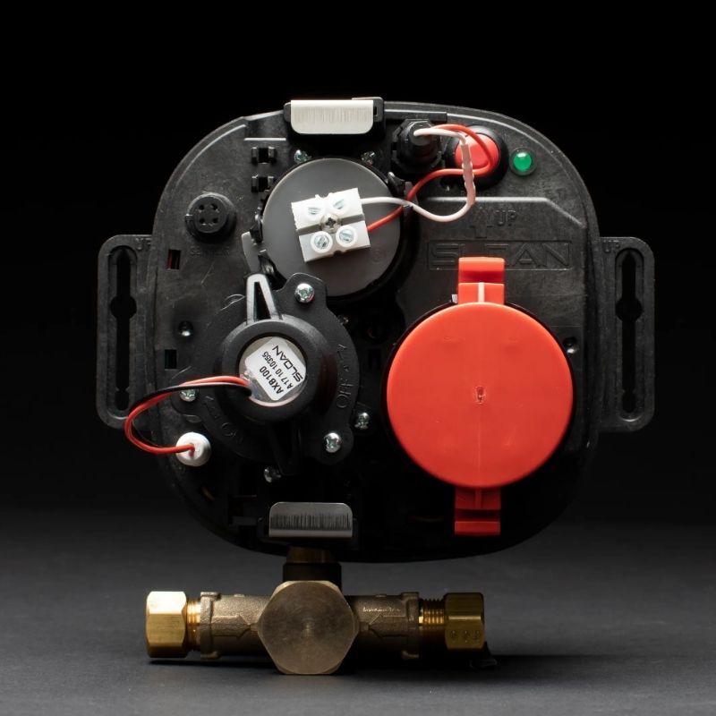 Sloan faucet control module with solenoid and valve components