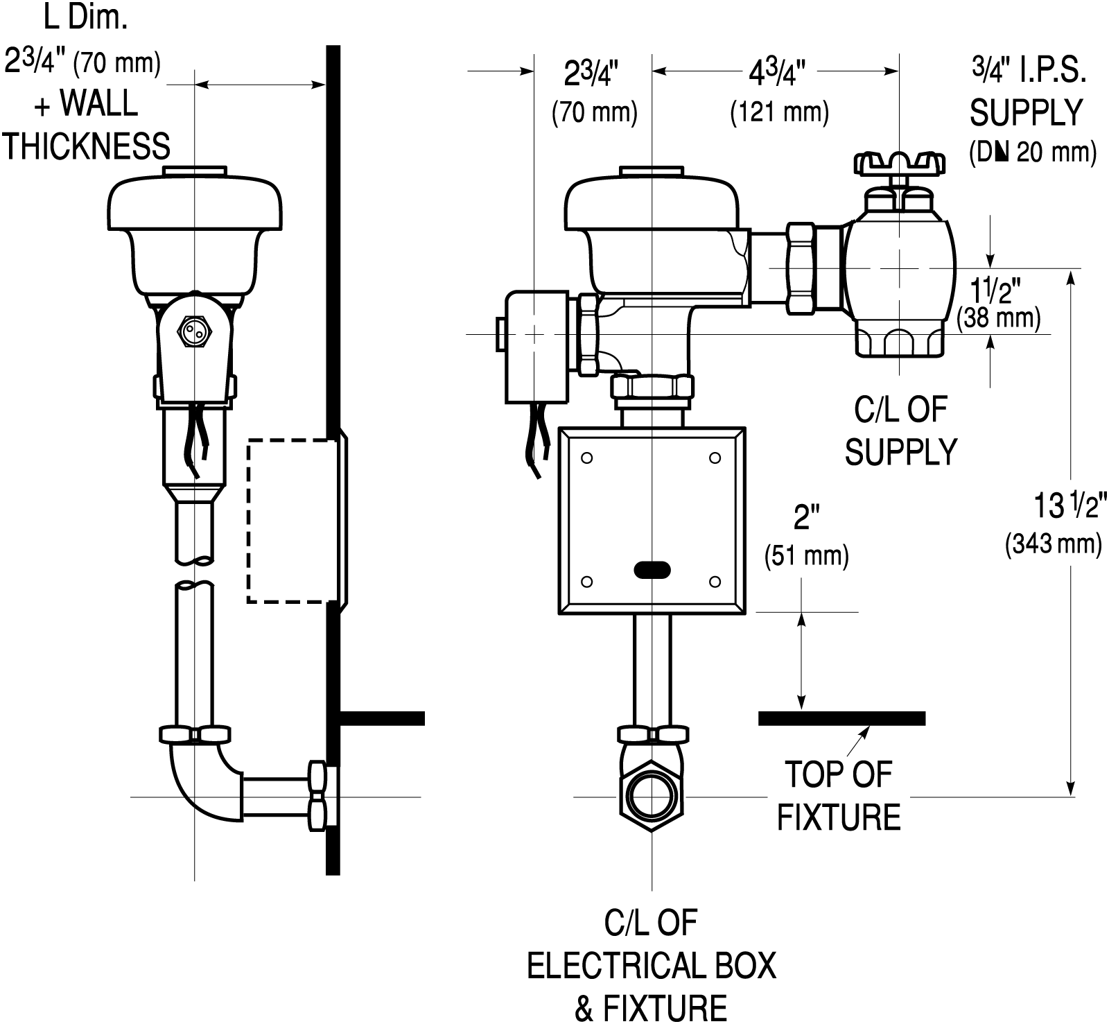 SLOAN 195 ESS - Rough-In Parent