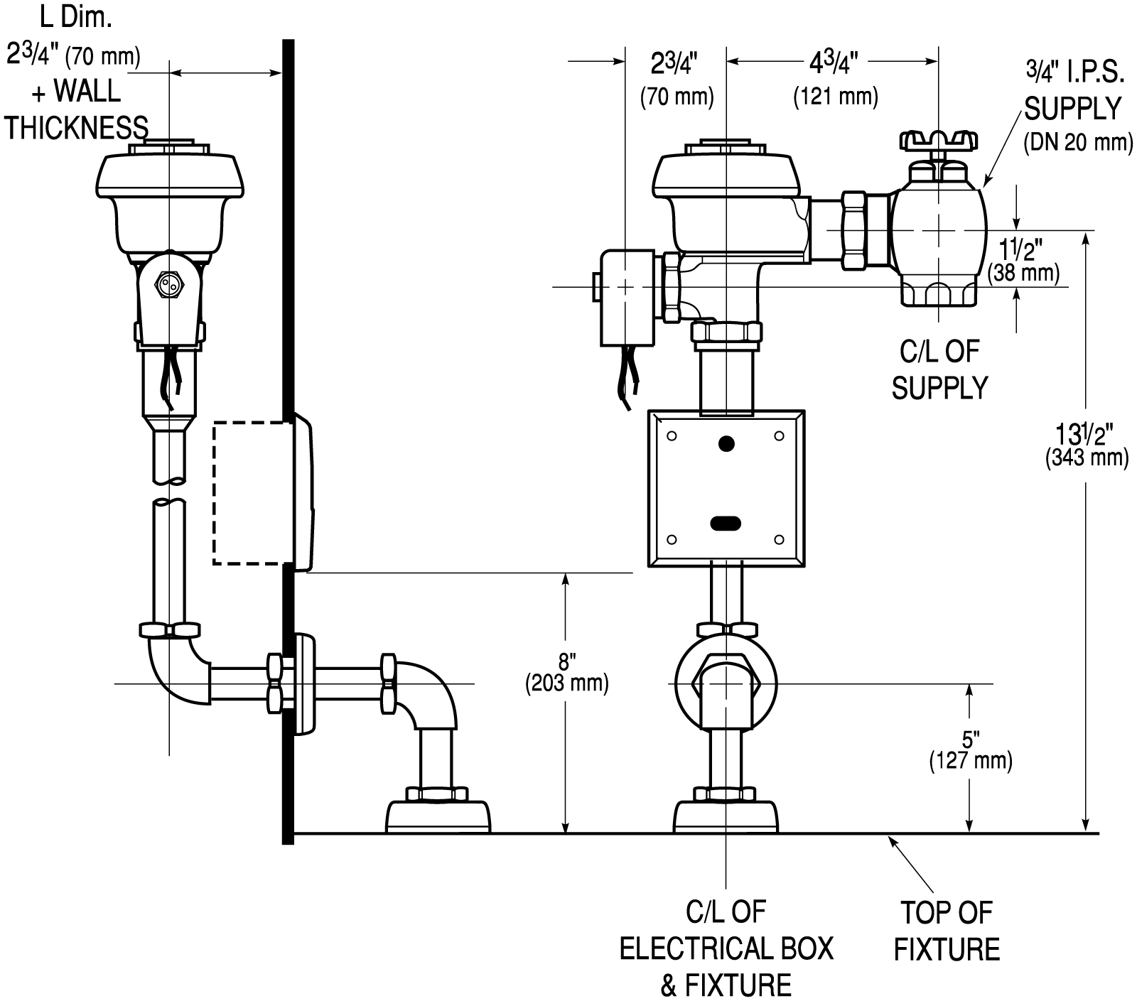 SLOAN 197 ESS - Rough-In Parent