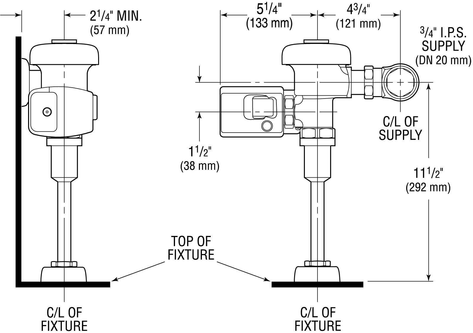 SLOAN 186 SMO - Rough-In Parent