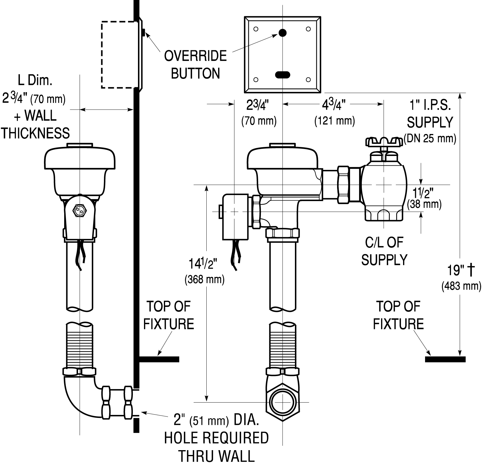 SLOAN 152 ESS - Rough-In Parent