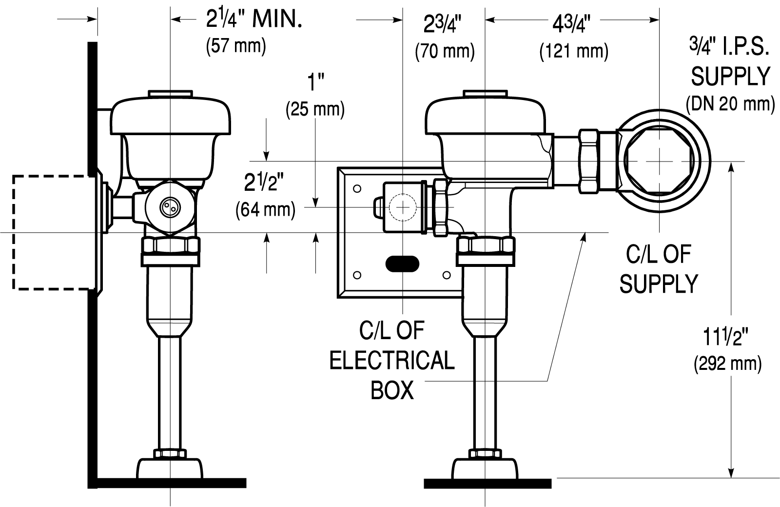 SLOAN 186 ESS - Rough-In Parent